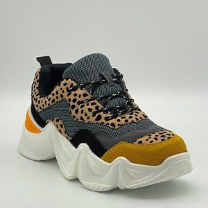 Outwoods Zola-3 Cheetah Animal Print Chunky Fashion Shoes
